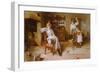 Idle Moments (W/C on Paper)-Carlton Alfred Smith-Framed Giclee Print