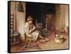 Idle Moments-Charles Edward Wilson-Framed Stretched Canvas