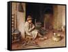 Idle Moments-Charles Edward Wilson-Framed Stretched Canvas