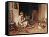 Idle Moments-Charles Edward Wilson-Framed Stretched Canvas