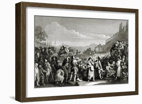 Idle on the Road-William Hogarth-Framed Giclee Print