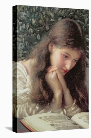 Idle Tears-Edward Robert Hughes-Stretched Canvas