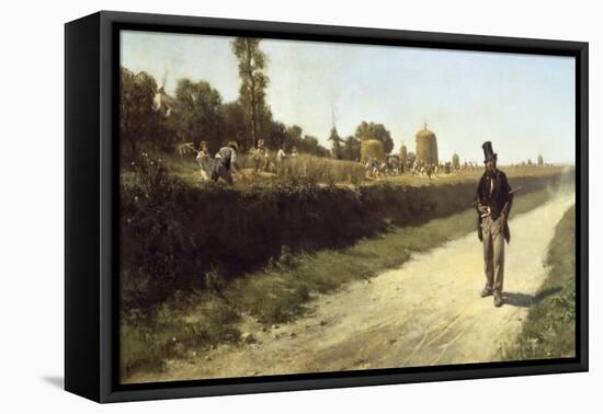 Idleness and Work, 1863-Michele Cammarano-Framed Stretched Canvas