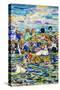 Idlers on the Beach-Maurice Brazil Prendergast-Stretched Canvas