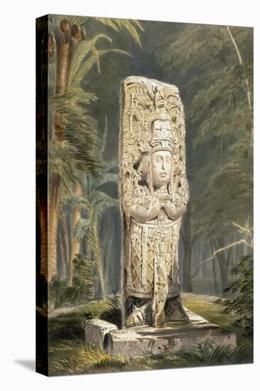 Idol at Copan-Frederick Catherwood-Stretched Canvas