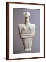 Idol in Marble from Island of Syros, Greece, Cycladic Civilization, 3500-1050 Bc-null-Framed Giclee Print