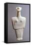 Idol in Marble from Island of Syros, Greece, Cycladic Civilization, 3500-1050 Bc-null-Framed Stretched Canvas