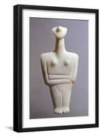 Idol in Marble from Island of Syros, Greece, Cycladic Civilization, 3500-1050 Bc-null-Framed Giclee Print