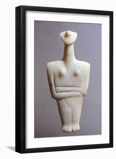 Idol in Marble from Island of Syros, Greece, Cycladic Civilization, 3500-1050 Bc-null-Framed Giclee Print