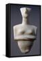 Idol in Paros Marble from Syros, Greece. Cycladic Civilization, 3500-1050 BC-null-Framed Stretched Canvas