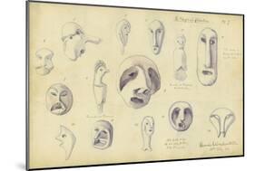 Idols from Mr Shapira's Collection, Plate 7, 1872-Claude Conder-Mounted Giclee Print