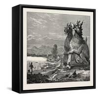 Idols on the Banks of the River Irrawaddy, Burmah-null-Framed Stretched Canvas