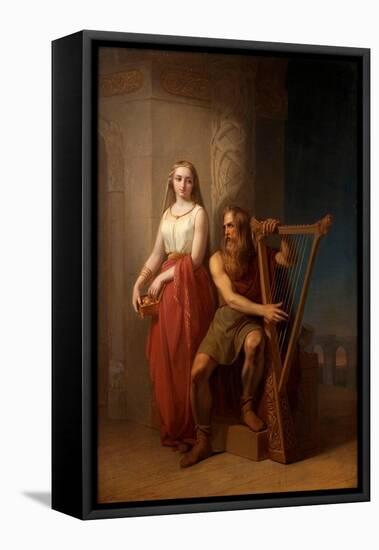 Idun and Bragi, 1846-Nils Jakob Blommér-Framed Stretched Canvas