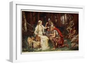 Idun and the Apples, illustration from 'Teutonic Myths and Legends' by Donald A. Makenzie, 1890-James Doyle Penrose-Framed Giclee Print