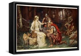 Idun and the Apples, illustration from 'Teutonic Myths and Legends' by Donald A. Makenzie, 1890-James Doyle Penrose-Framed Stretched Canvas