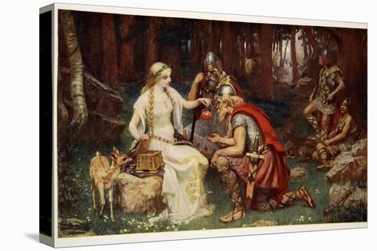 Idun and the Apples, illustration from 'Teutonic Myths and Legends' by Donald A. Makenzie, 1890-James Doyle Penrose-Stretched Canvas