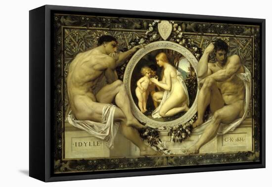 Idyll, 1884-Gustav Klimt-Framed Stretched Canvas