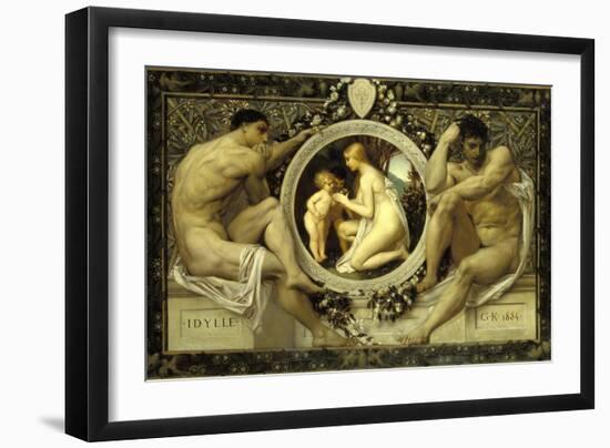 Idyll, 1884-Gustav Klimt-Framed Giclee Print