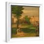 Idyll: Young Mother and Halberdier in a Wooded Landscape-Giorgio Giorgione-Framed Giclee Print