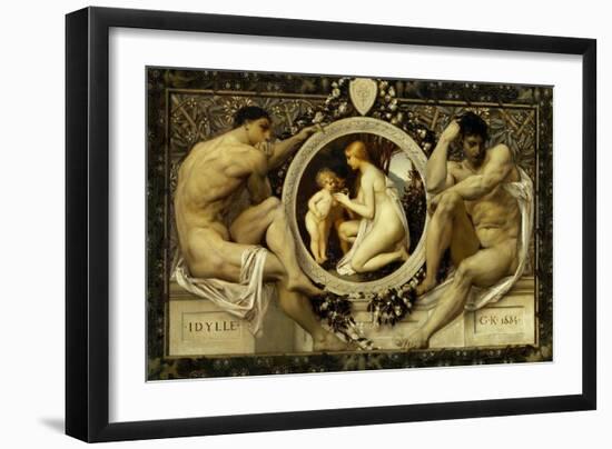 Idyll-Gustav Klimt-Framed Giclee Print