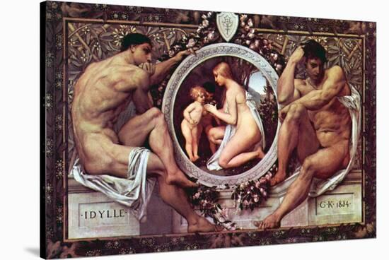 Idyll-Gustav Klimt-Stretched Canvas