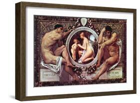 Idyll-Gustav Klimt-Framed Art Print