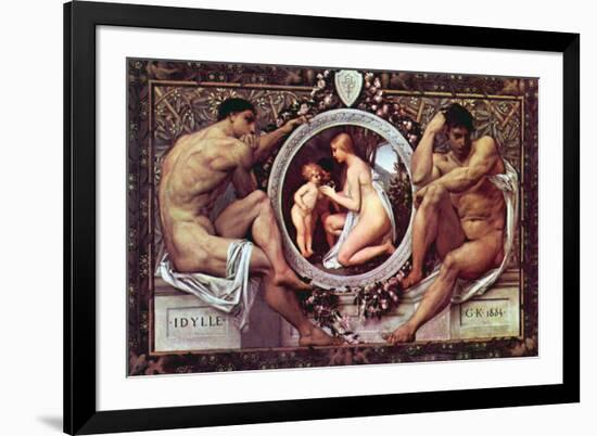 Idyll-Gustav Klimt-Framed Premium Giclee Print