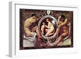 Idyll-Gustav Klimt-Framed Premium Giclee Print