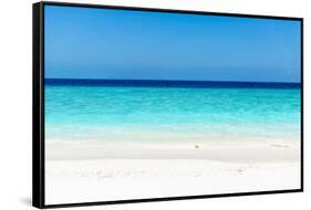 Idyllic Beach in the Maldives-John Harper-Framed Stretched Canvas
