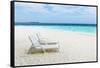 Idyllic Beach in the Maldives-John Harper-Framed Stretched Canvas