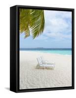 Idyllic Beach in the Maldives-John Harper-Framed Stretched Canvas