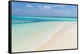 Idyllic Beach in the Maldives-John Harper-Framed Stretched Canvas