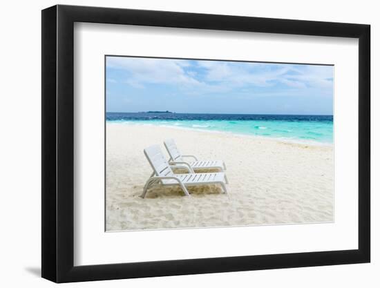 Idyllic Beach in the Maldives-John Harper-Framed Photographic Print