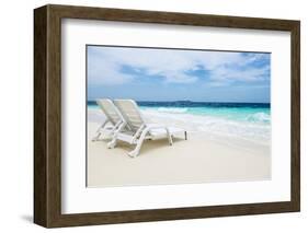 Idyllic Beach Scene in the Maldives-John Harper-Framed Photographic Print