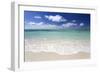 Idyllic Beach Scene with Blue Sky, Aquamarine Sea and Soft Sand, Ile Aux Cerfs-Lee Frost-Framed Photographic Print