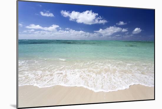 Idyllic Beach Scene with Blue Sky, Aquamarine Sea and Soft Sand, Ile Aux Cerfs-Lee Frost-Mounted Photographic Print