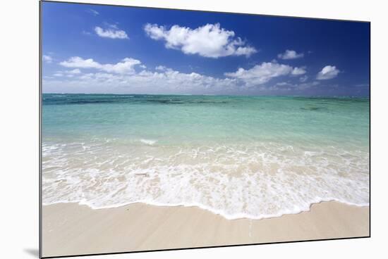 Idyllic Beach Scene with Blue Sky, Aquamarine Sea and Soft Sand, Ile Aux Cerfs-Lee Frost-Mounted Photographic Print