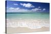 Idyllic Beach Scene with Blue Sky, Aquamarine Sea and Soft Sand, Ile Aux Cerfs-Lee Frost-Stretched Canvas