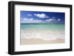 Idyllic Beach Scene with Blue Sky, Aquamarine Sea and Soft Sand, Ile Aux Cerfs-Lee Frost-Framed Photographic Print