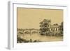 Idyllic Bridge IV-I. g. Wood-Framed Premium Giclee Print