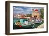 Idyllic Greek Island Aegina-null-Framed Art Print