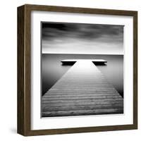 Idyllic Lake Jetty-H^ Biebel-Framed Art Print