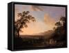 Idyllic Landscape at Dusk, 1782-Jacob-Philippe Hackert-Framed Stretched Canvas