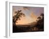 Idyllic Landscape at Dusk, 1782-Jacob-Philippe Hackert-Framed Giclee Print