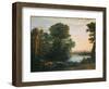 Idyllic Landscape During Sunset, 1670-Claude Lorraine-Framed Giclee Print