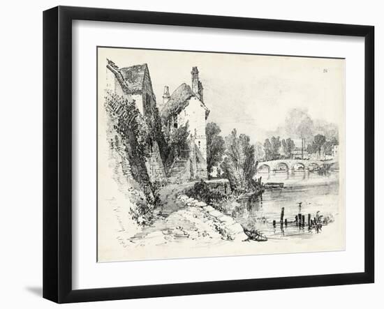 Idyllic Landscape II-J.d. Harding-Framed Art Print