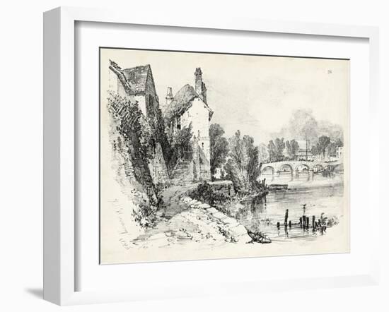 Idyllic Landscape II-J.d. Harding-Framed Art Print