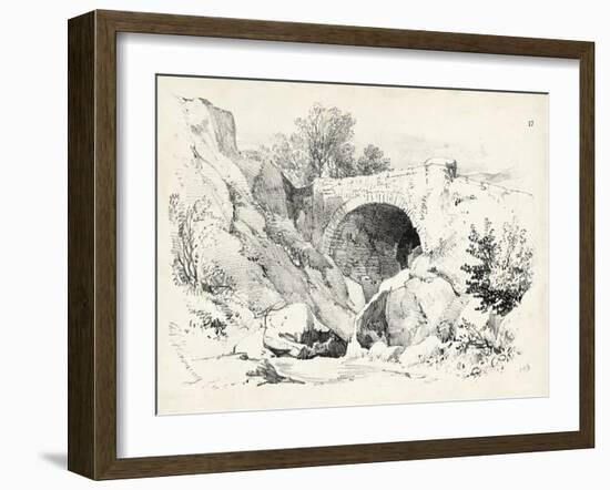 Idyllic Landscape V-J.d. Harding-Framed Art Print