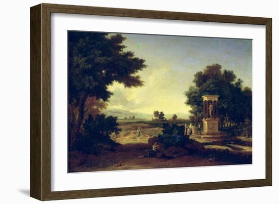 Idyllic Landscape-Jean-François Millet-Framed Giclee Print