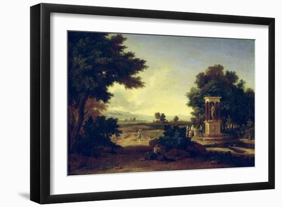 Idyllic Landscape-Jean-François Millet-Framed Giclee Print